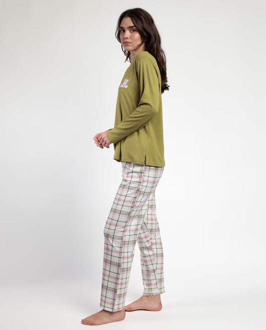 PIJAMA MANGA LARGA MUJER SMILE EVERYDAY