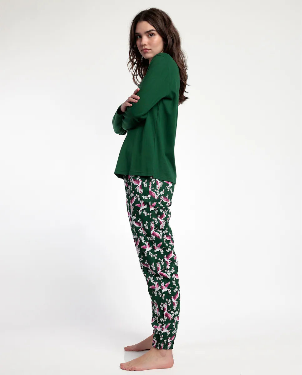 PIJAMA MANGA LARGA MUJER WILD NATURE GARDEN
