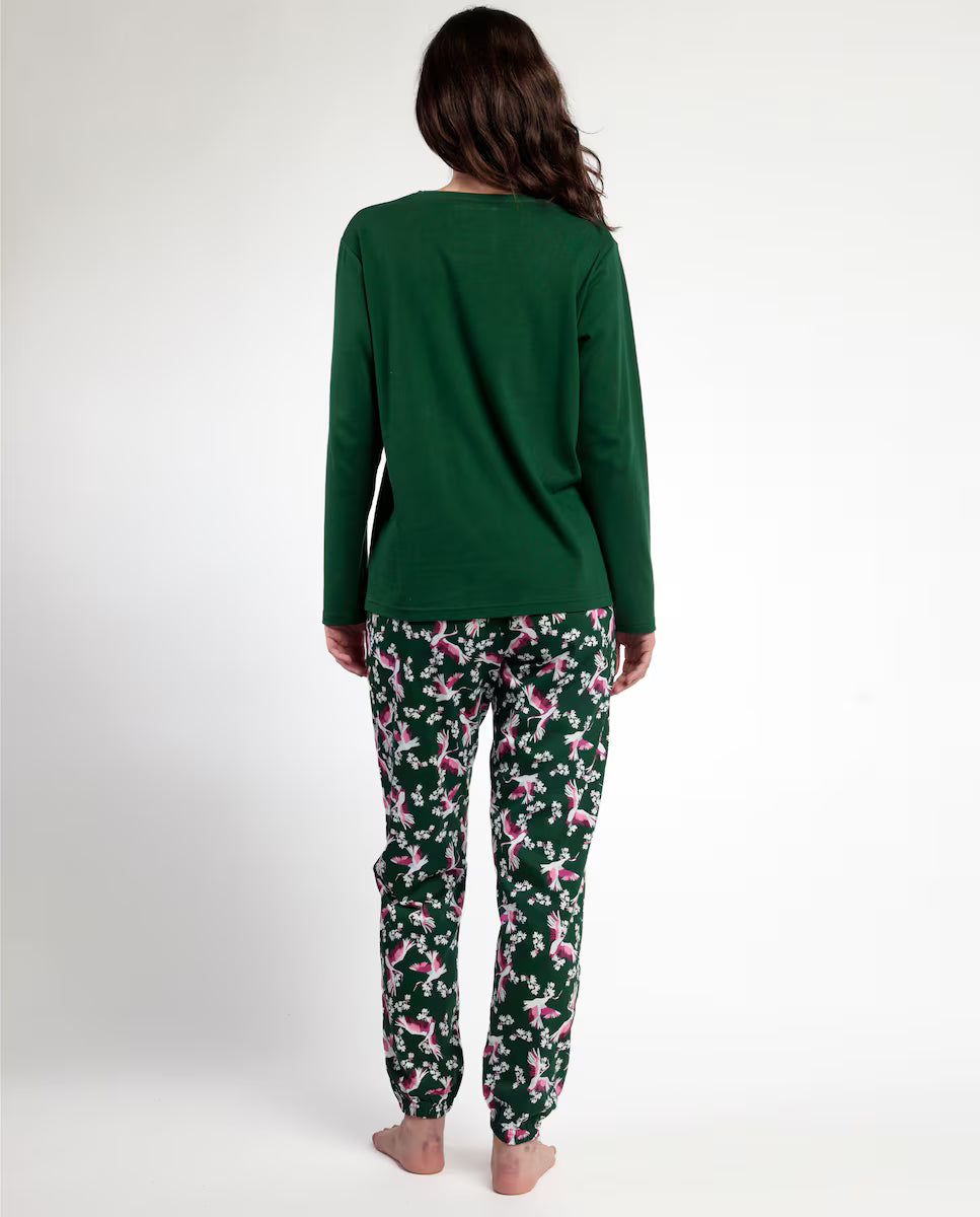 PIJAMA MANGA LARGA MUJER WILD NATURE GARDEN