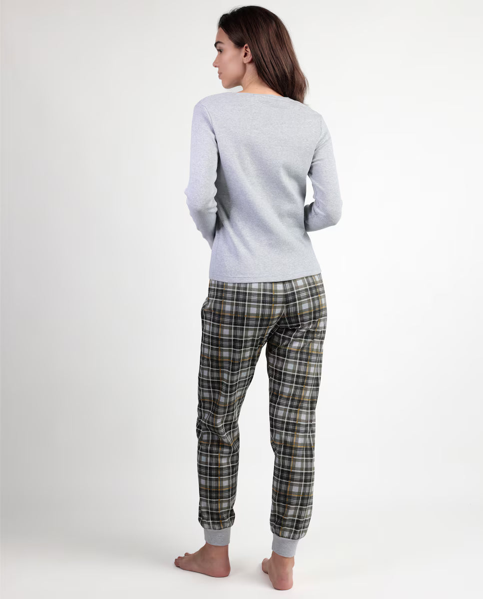 PIJAMA MANGA LARGA MUJER NEVER GIVE UP