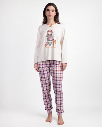 PIJAMA MANGA LARGA MUJER BE KIND TO ALL CREATURES