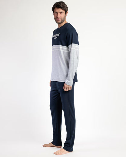 PIJAMA MANGA LARGA HOMBRE CHAMPIONS STAY AT HOME