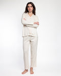 PIJAMA ABIERTO MANGA LARGA MUJER DOTS & FLOWERS