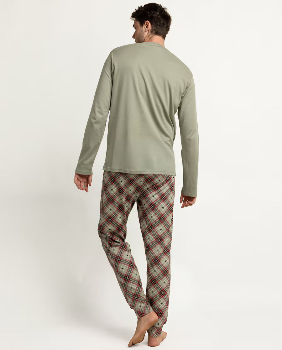 Pijama Hombre Disney Mickey Mouse Western 100% Algodón