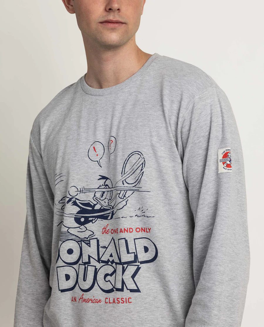 Pijama Hombre Disney Donald Duck American Classic Gris Jaspe