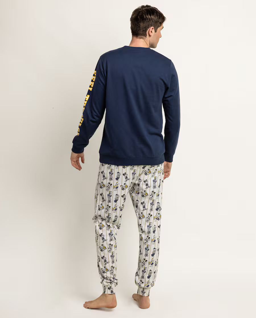 Pijama Hombre Disney Mickey y Donald Varsity Squad 100% Algodón