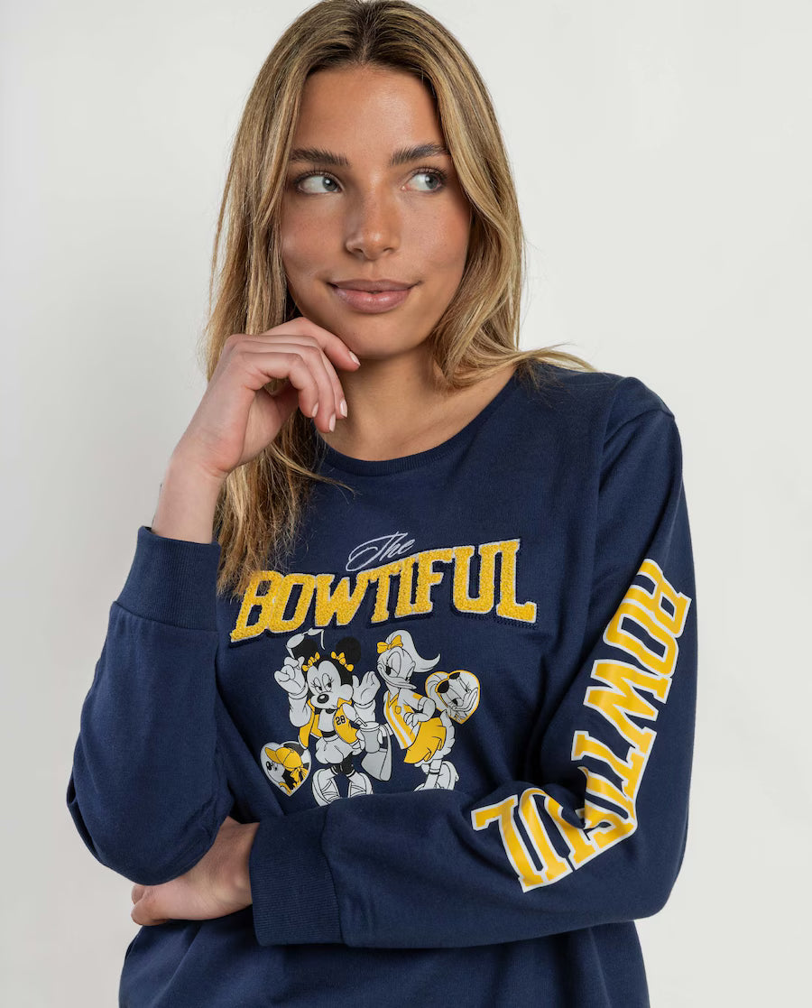 Pijama Mujer Disney Varsity Squad Bowtiful Azul Marino 100% Algodón