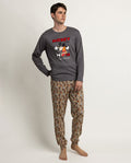 Pijama Hombre Disney Mickey Mouse Team Captain 100% Algodón Marengo