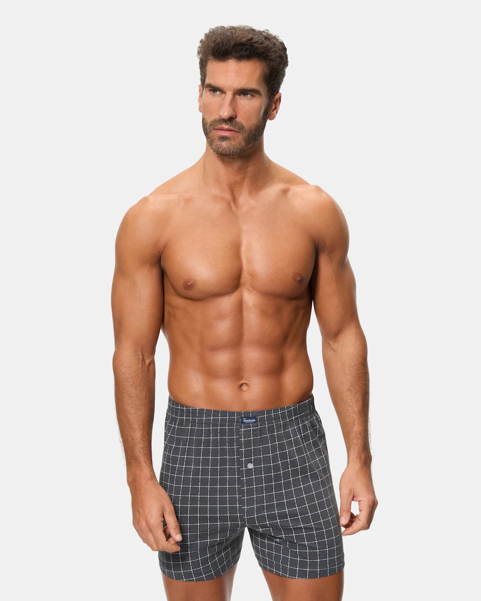 PACK-2 BOXERS ANCHOS MIX GRIS A0100