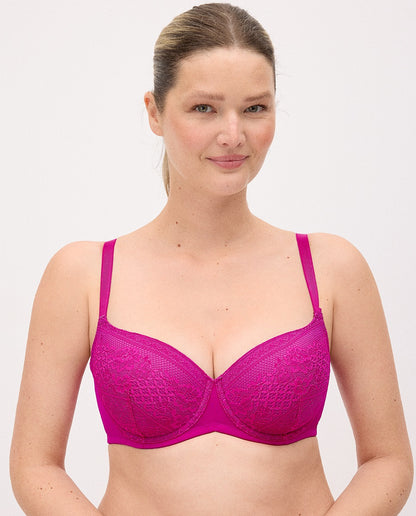 SUJETADOR CAPACIDAD CON ARO CON RELLENO Y ENCAJE