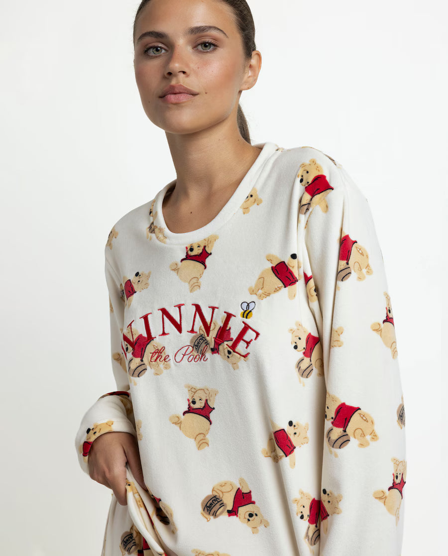 Pijama de mujer disney winnie the pooh de terciopelo