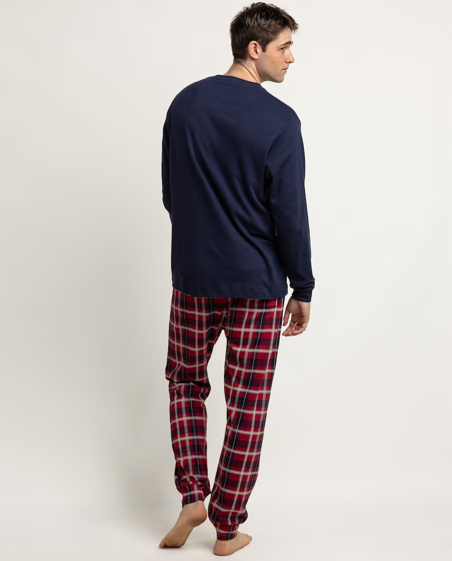 Pijama Hombre Disney Grumpy Navy Gruñón Marino 100% Algodón