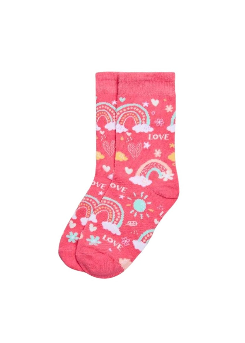 CALCETINES DE NIÑA LOVE RAINBOW