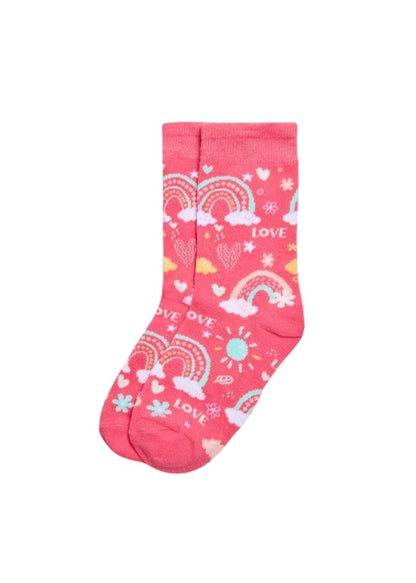 CALCETINES DE NIÑA LOVE RAINBOW