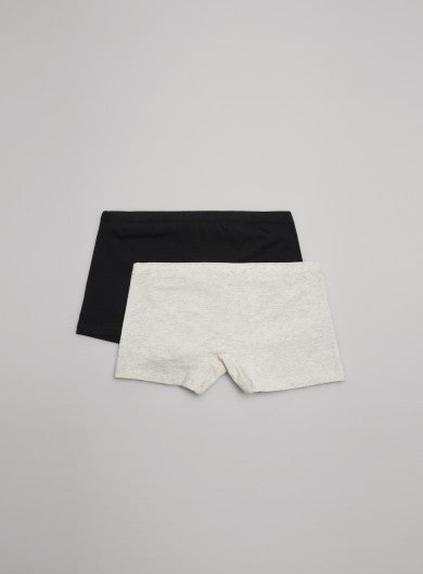 PACK-2 CULOTTES INFANTILES BÁSICOS GRIS Y NEGRO